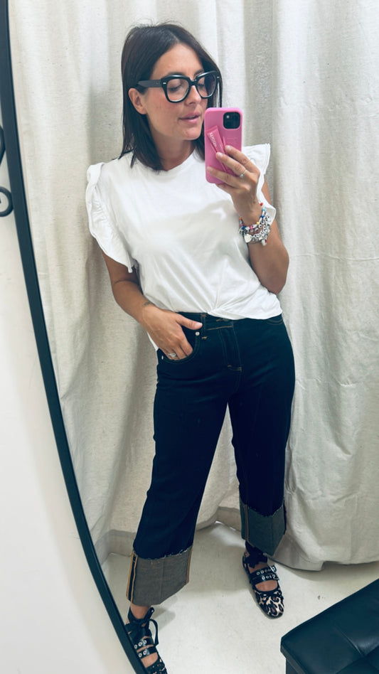 Jeans risvolto brown