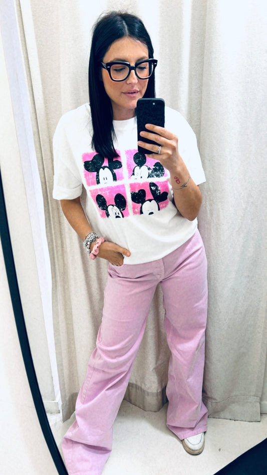 T-shirt topolino rosa